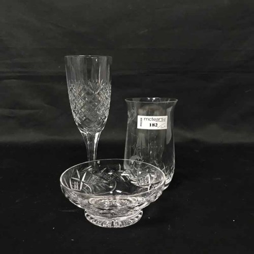 Lot 182 - LOT OF CRYSTAL AND OTHER GLASS