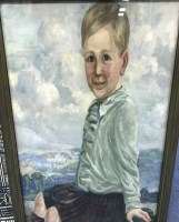 Lot 191 - OIL PAINTING OF A YOUNG BOY