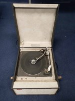 Lot 209 - HACKER PORTABLE RECORD PLAYER with built in...