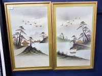 Lot 219 - PAIR OF CHINESE LANDSCAPES