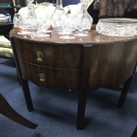 Lot 252 - TWO DEMILUNE SIDE TABLES