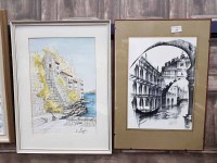Lot 259 - LOT OF FOUR PAINTINGS two signed P. Vasco