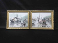 Lot 260 - PAIR OF OILS ON BOARD both signed Ricky Leung