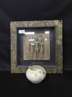 Lot 277 - PAIR OF EGYPTIAN PANELS FRAMED AND UNDER GLASS...
