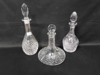 Lot 278 - LOT OF CRYSTAL including three decanters,...