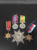 Lot 289 - GROUP OF FOUR WWII SERVICE MEDALS awarded to...