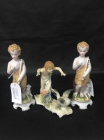 Lot 299 - KARL ENS FIGURE GROUP OF A YOUNG BOY AND ANGRY...