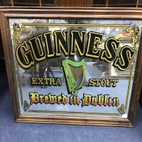 Lot 338 - GUINNESS EXTRA STOUT PUB ADVERTISING MIRROR