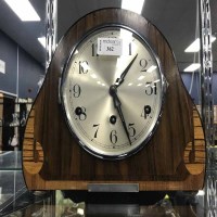 Lot 362 - ARTS DECO INLAID MANTEL CLOCK