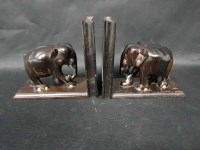 Lot 369 - TWO ELEPHANT BOOKENDS