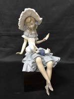 Lot 393 - LLADRO FIGURE of a seated lady feeding a baby