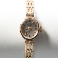 Lot 1632 - LADY'S NINE CARAT GOLD ROTARY COCKTAIL WATCH...