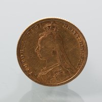 Lot 1595 - GOLD VICTORIAN FULL SOVEREIGN DATED 1889