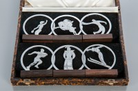 Lot 280 - ATTRACTIVE SET OF SIX ART DECO SILVER PLATED...