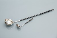 Lot 282 - GEORGE III SILVER TODDY LADLE maker John...