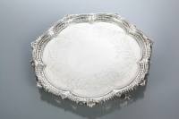 Lot 293 - VICTORIAN SILVER SALVER maker Johnson, Walker...