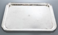 Lot 294 - THREE COLONIAL SILVER PLATED SERVING TRAYS...