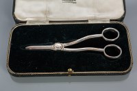 Lot 295 - SILVER GRAPE SCISSORS maker Charles James...