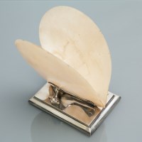 Lot 296 - ART DECO MOTHER OF PEARL AND SILVER 'BUTTERFLY'...