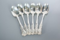 Lot 306 - SET OF SIX VICTORIAN SCOTTISH SILVER KING'S...