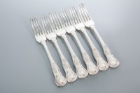 Lot 316 - SET OF SIX GEORGE IV IRISH SILVER KING'S...