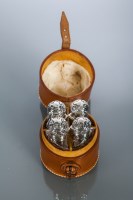 Lot 355 - SET OF FOUR LATE VICTORIAN SILVER MOUNTED...