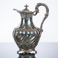 Lot 358 - LATE VICTORIAN SCOTTISH SILVER CLARET JUG...