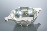Lot 363 - SCOTTISH SILVER QUAICH maker Hamilton & Inches,...
