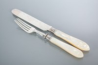 Lot 387 - SET OF SIX VICTORIAN SILVER DESSERT KNIVES AND...