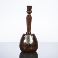 Lot 748 - EDWARDIAN SCOTTISH OAK GAVEL with silver...