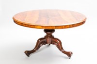 Lot 755 - VICTORIAN ROSEWOOD CIRCULAR TURNOVER BREAKFAST...