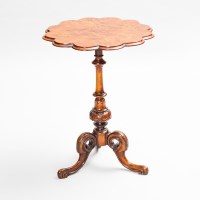 Lot 765 - VICTORIAN WALNUT OCCASIONAL TABLE of circular...