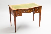 Lot 768 - EDWARDIAN ROSEWOOD WRITING DESK the top inset...