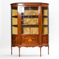 Lot 769 - ATTRACTIVE EDWARDIAN MAHOGANY INLAID CHINA...