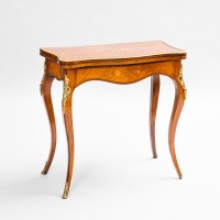 Lot 771 - KINGWOOD FLORAL MARQUETRY AND GILT METAL...