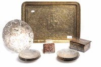 Lot 350 - COLLECTION OF EASTERN BRASS AND WHITE METAL...