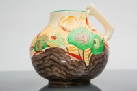 Lot 507 - CLARICE CLIFF BIZARRE WARE BULBOUS JUG...