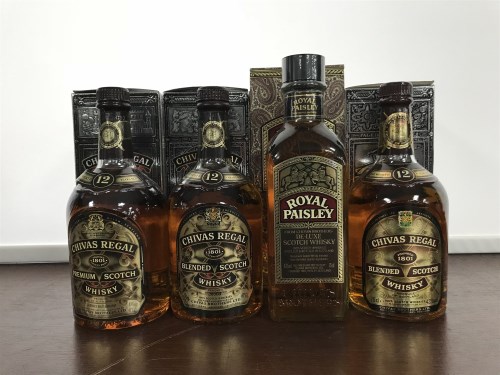 Lot 2 - CHIVAS REGAL 12 YEARS OLD (3) Blended Scotch...