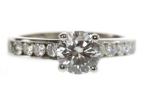 Lot 170 - GIA CERTIFICATED EIGHTEEN CARAT WHITE GOLD...