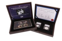 Lot 502 - GEORGE AND THE DRAGON SILVER TWO COIN SET...