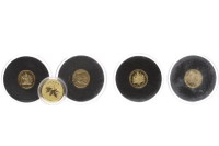 Lot 507 - FOUR GOLD SMALL CROWN COINS DATED 2014 along...