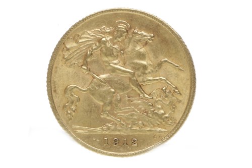 Lot 544 - GOLD HALF SOVEREIGN DATED 1912