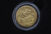 Lot 555 - GOLD SOVEREIGN DATED 1887 in capsule, not proof