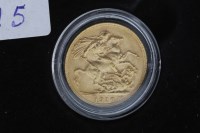 Lot 562 - GOLD SOVEREIGN DATED 1910 in capsule, not...