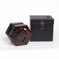 Lot 521 - ROSEWOOD FOURTY-EIGHT BUTTON CONCERTINA BY...