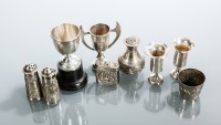 Lot 196 - GROUP OF SMALL CHINESE SILVER OBJECTS...