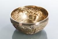 Lot 210 - INDIAN SILVER CIRCULAR BOWL BY GRISH CHUNDER...