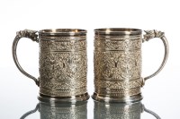 Lot 215 - PAIR OF SCOTTISH SILVER MUGS each of...