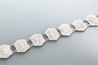 Lot 237 - STRAITS CHINESE SILVER BELT the panels showing...