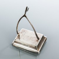 Lot 242 - SILVER POCKET WATCH STAND modelled in the form...